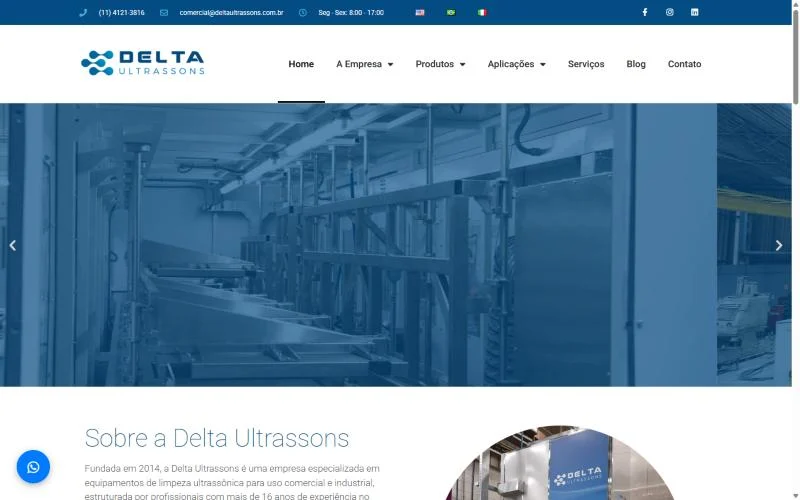 Site da Delta Ultrassons
